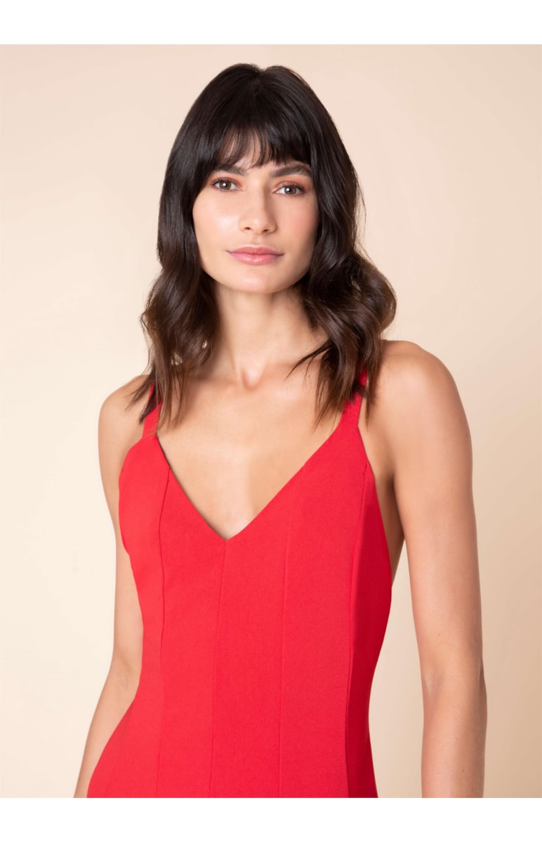 Vestido Regata Nesgas Vermelho