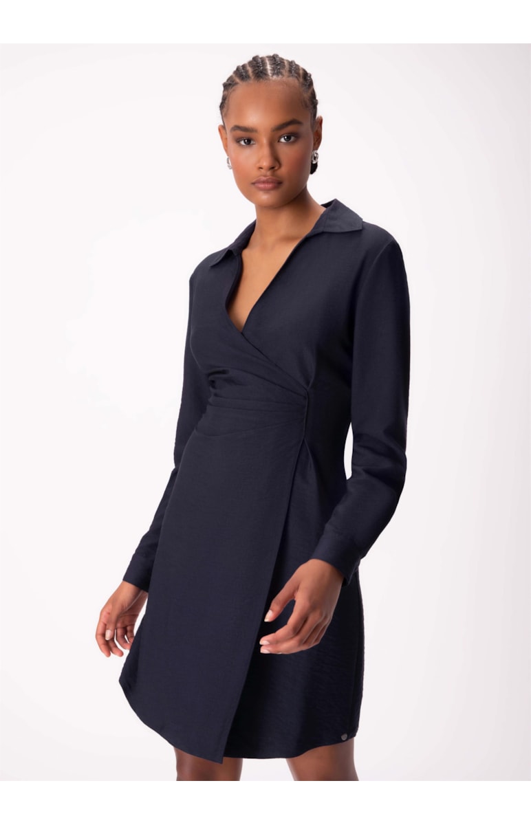 Vestido Rust Transpassado Marinho