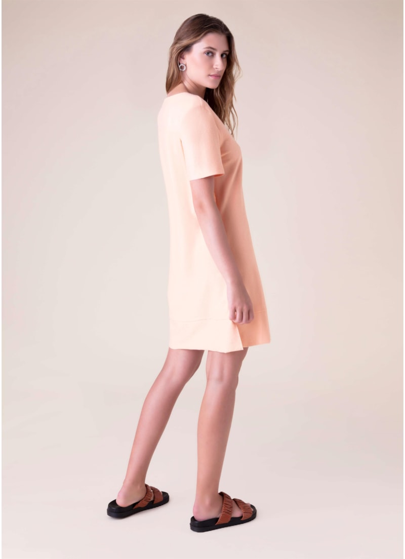 Vestido Sarja Fleece Laranja