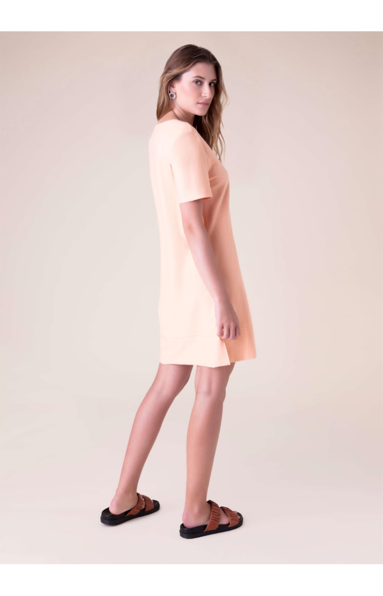 Vestido Sarja Fleece Laranja