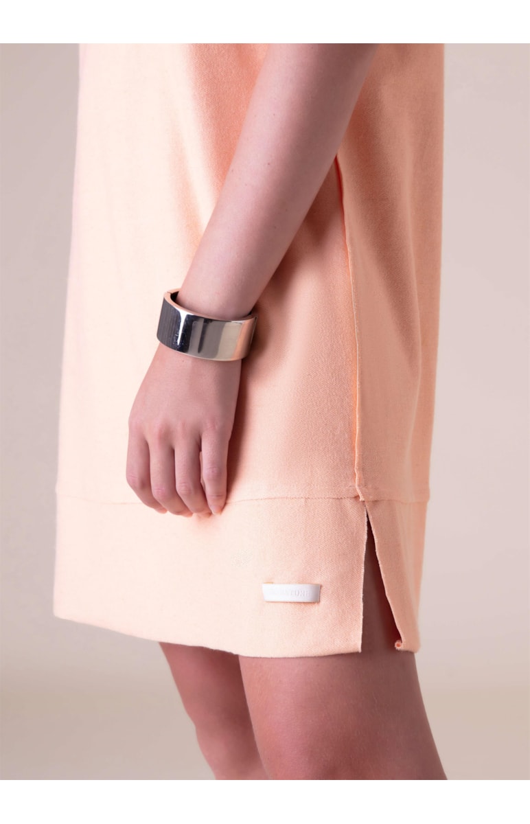 Vestido Sarja Fleece Laranja