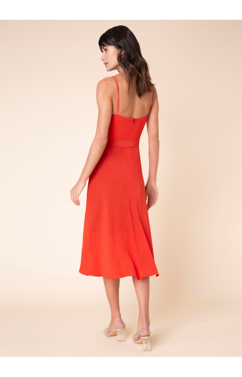 Vestido Seda Degagê Vermelho