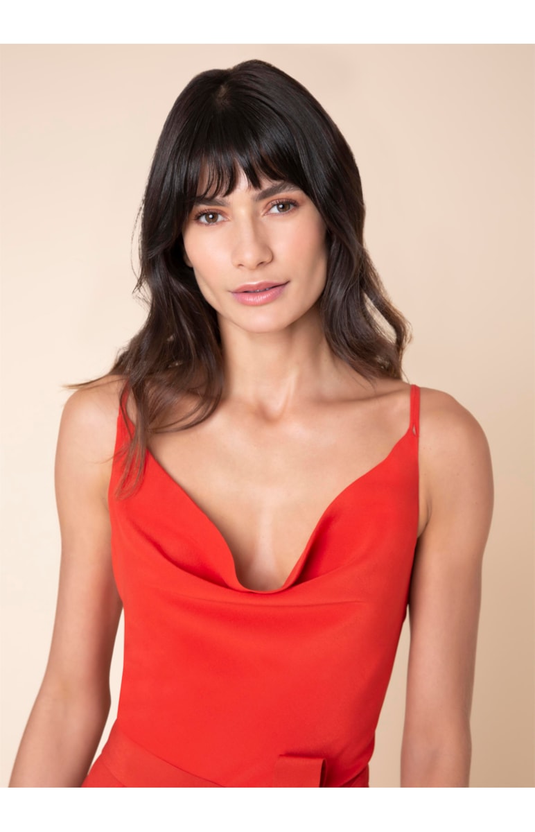 Vestido Seda Degagê Vermelho