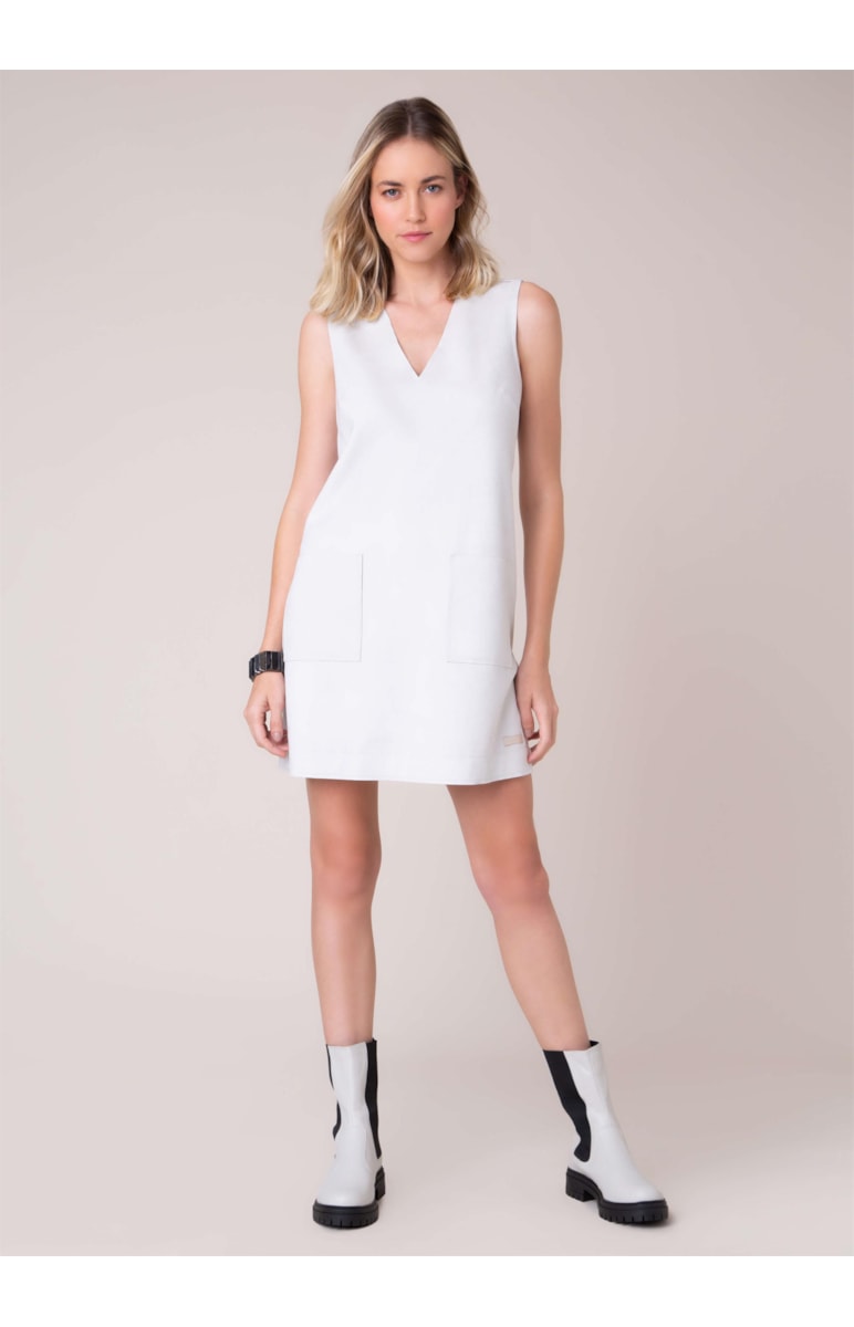 Vestido Suede Gelo