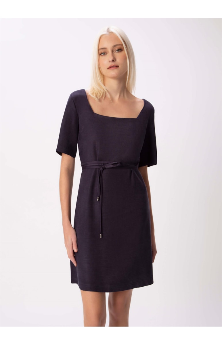 Vestido Trama Line Marinho