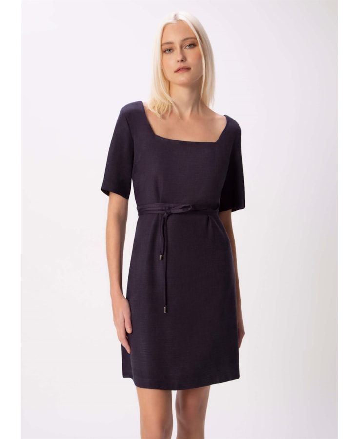 Vestido Trama Line Marinho