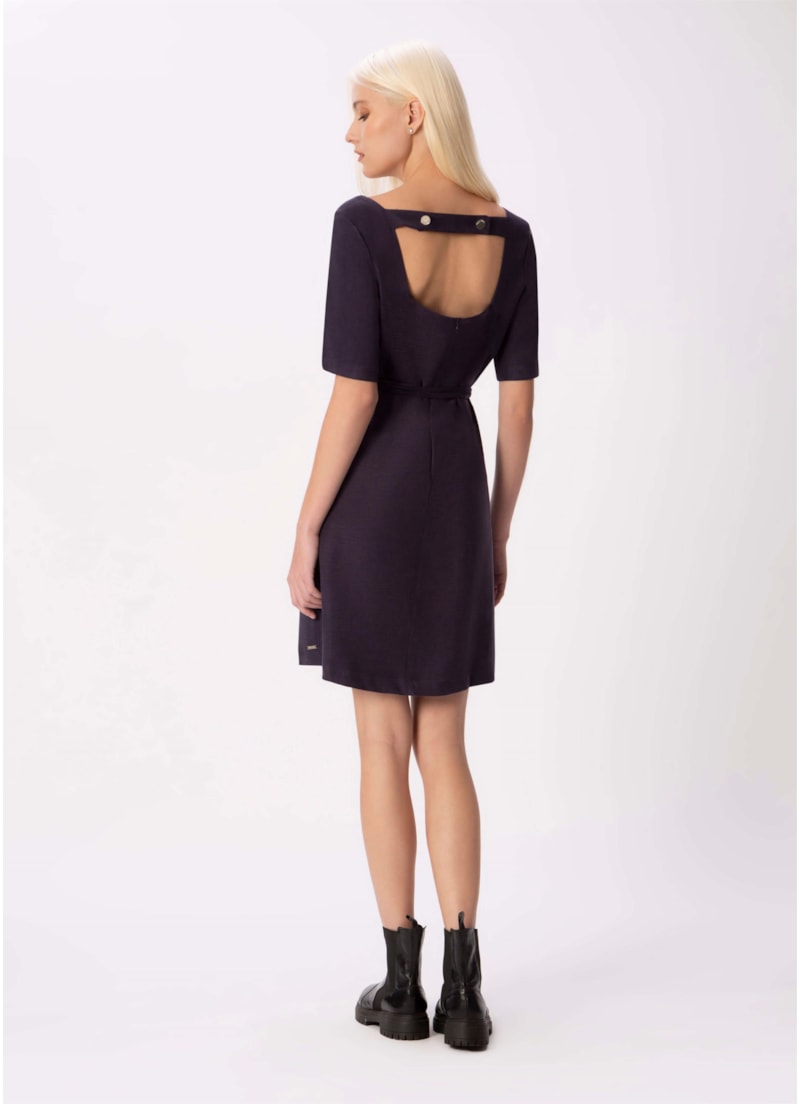 Vestido Trama Line Marinho