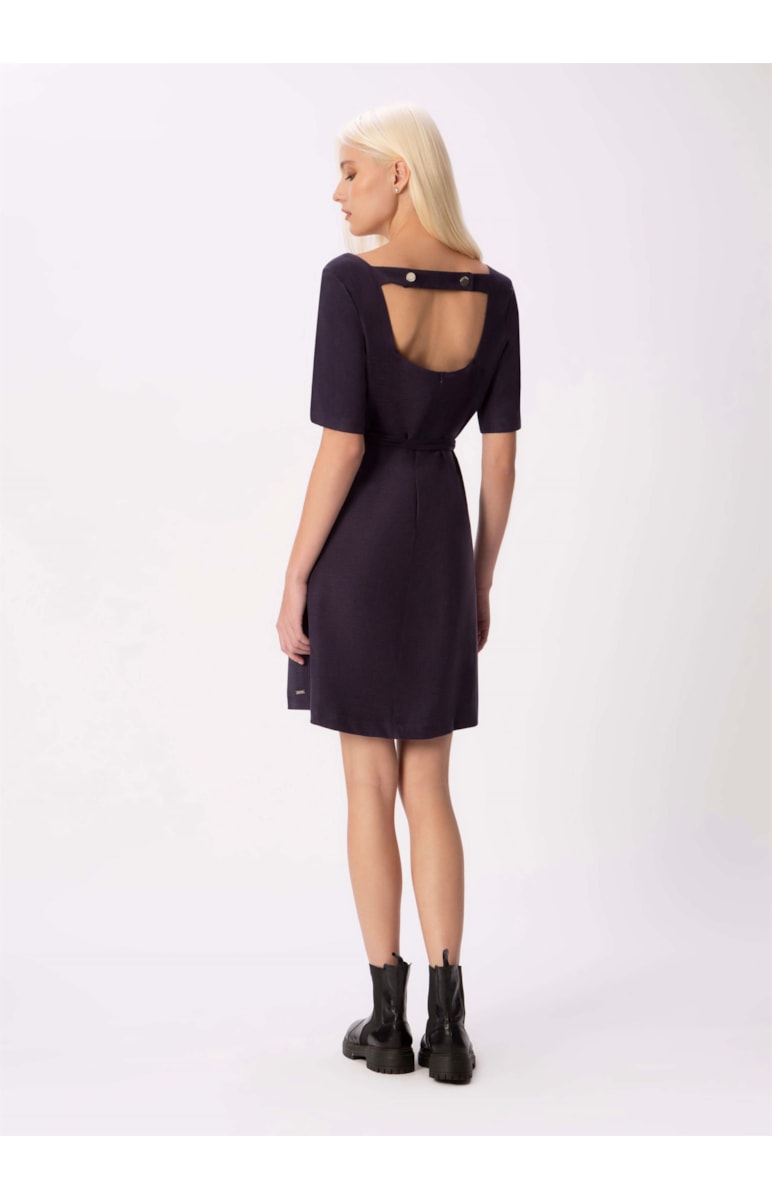 Vestido Trama Line Marinho