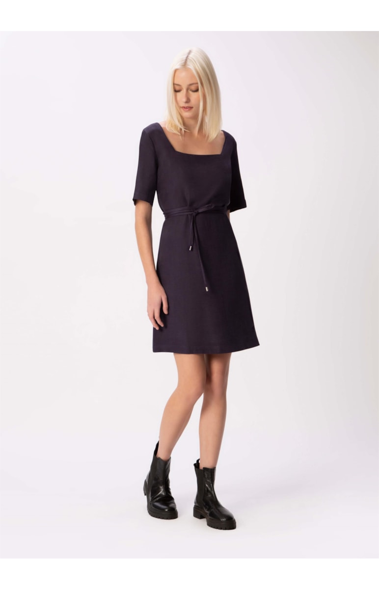 Vestido Trama Line Marinho