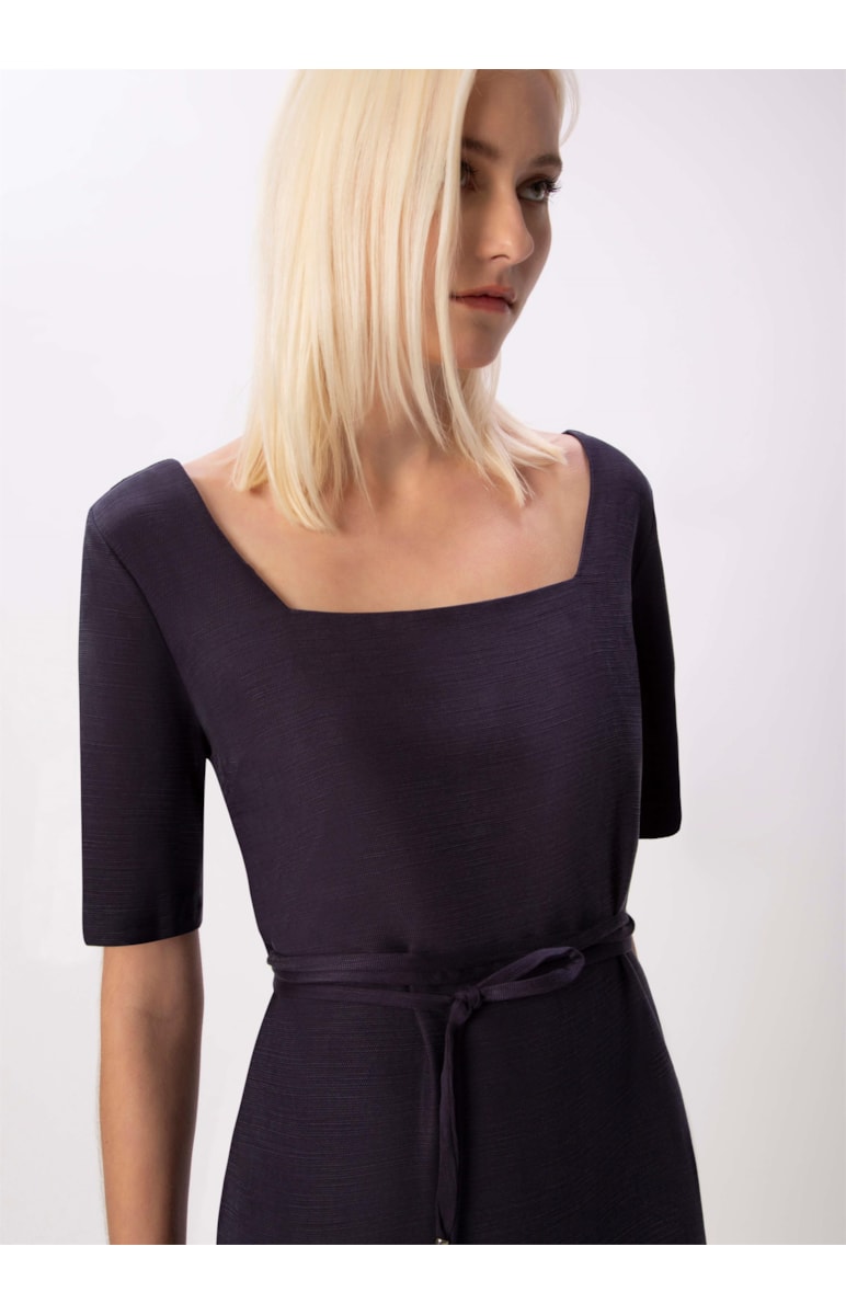 Vestido Trama Line Marinho