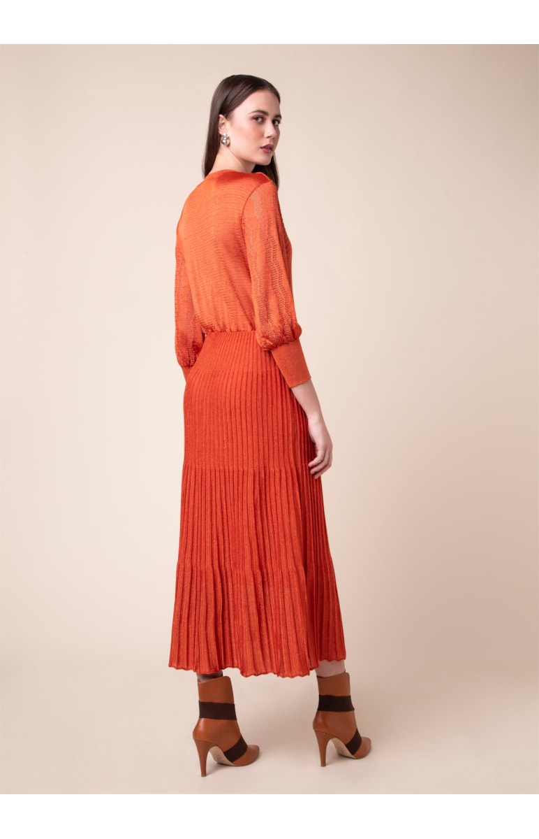 Vestido Tricot Patch Pontos Terra