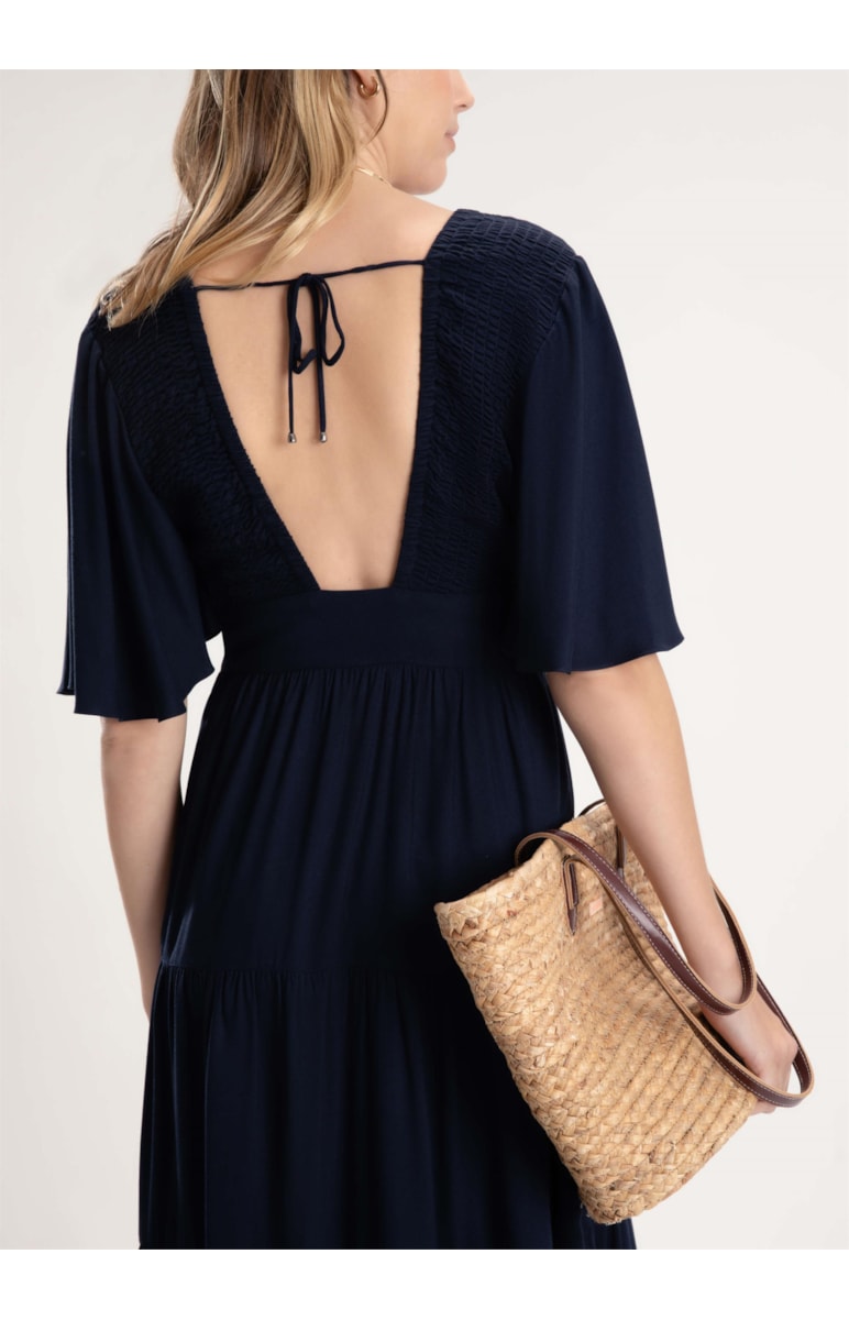 Vestido Visco Berlim Marinho