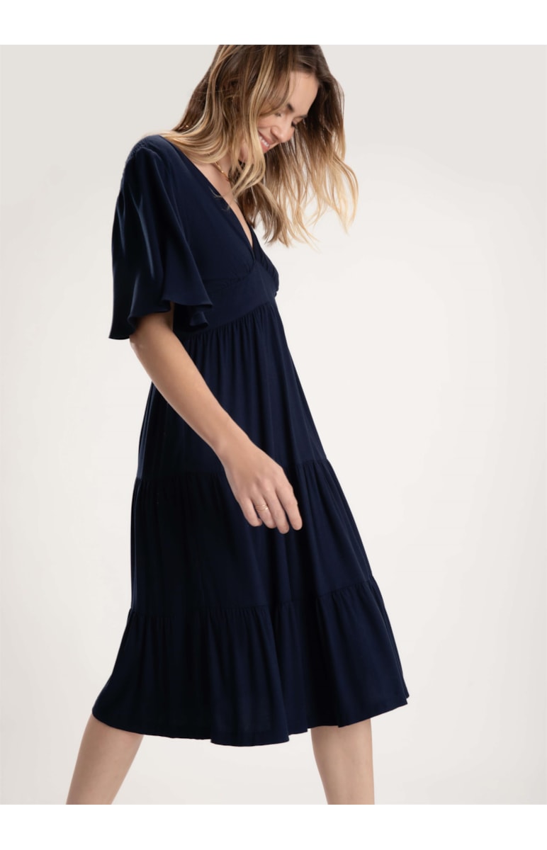 Vestido Visco Berlim Marinho