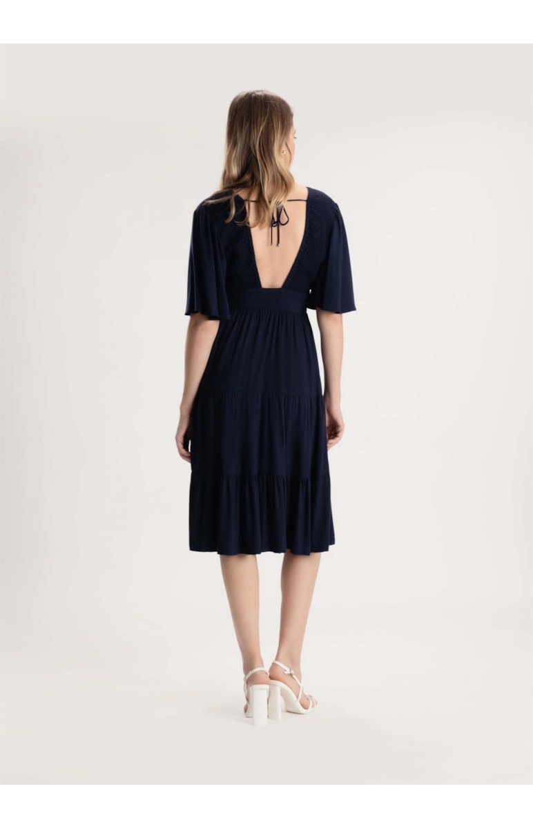 Vestido Visco Berlim Marinho