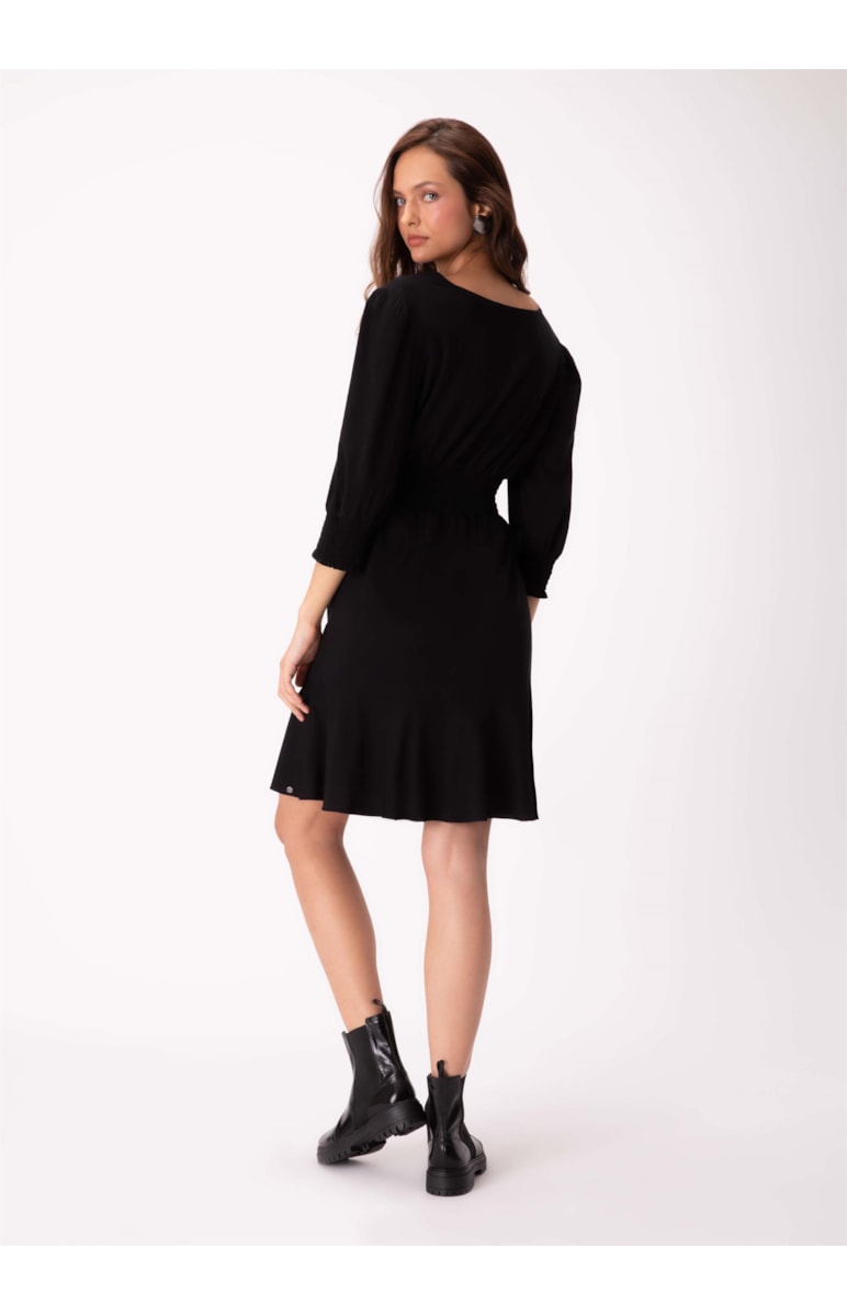 Vestido Visco Span Preto
