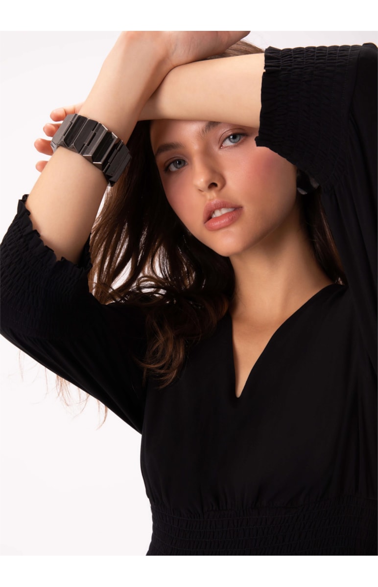Vestido Visco Span Preto