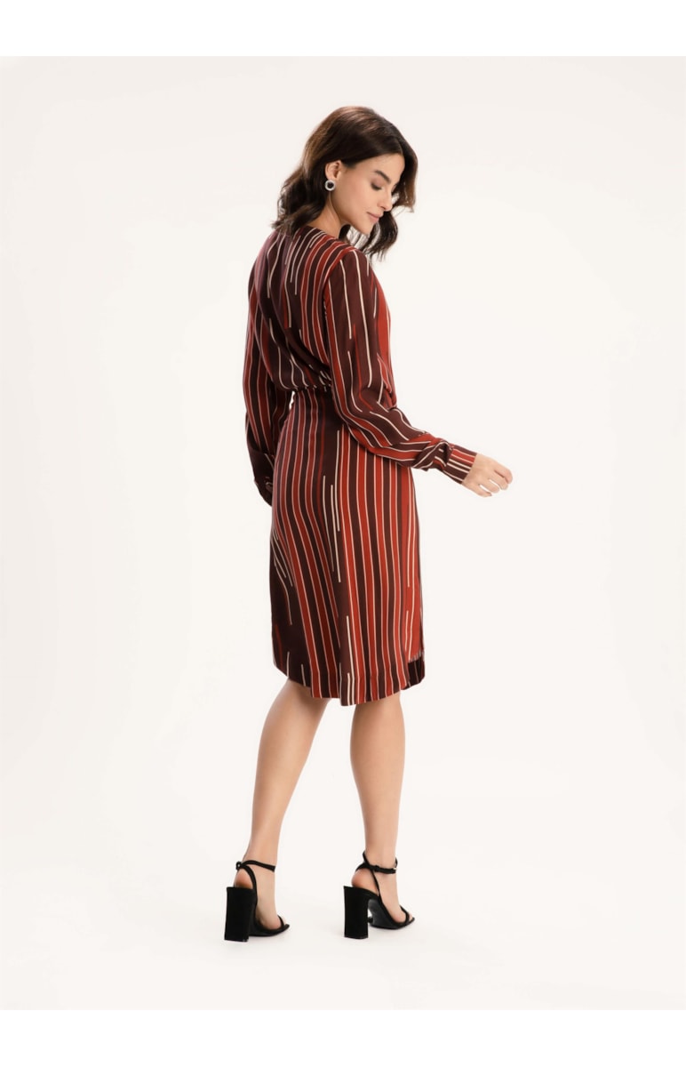 Vestido Visco Stripes Estampado