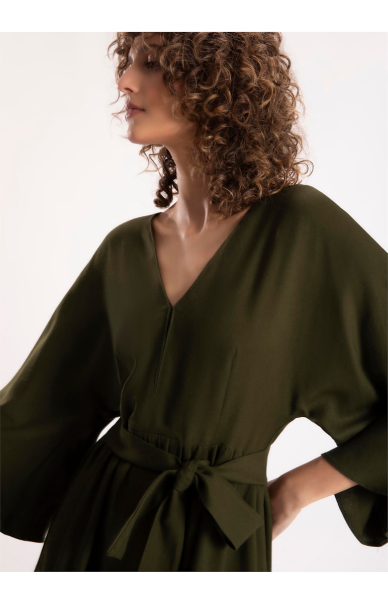 Vestido Viscose Berlim Musgo