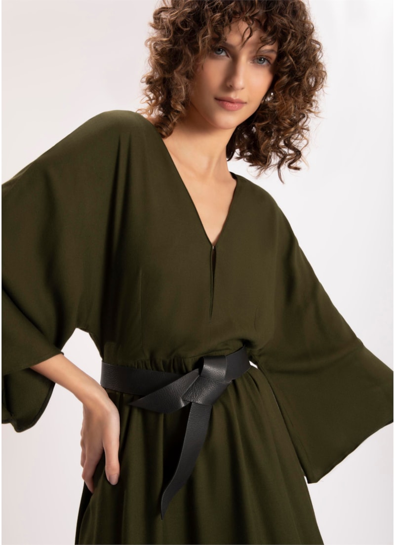 Vestido Viscose Berlim Musgo