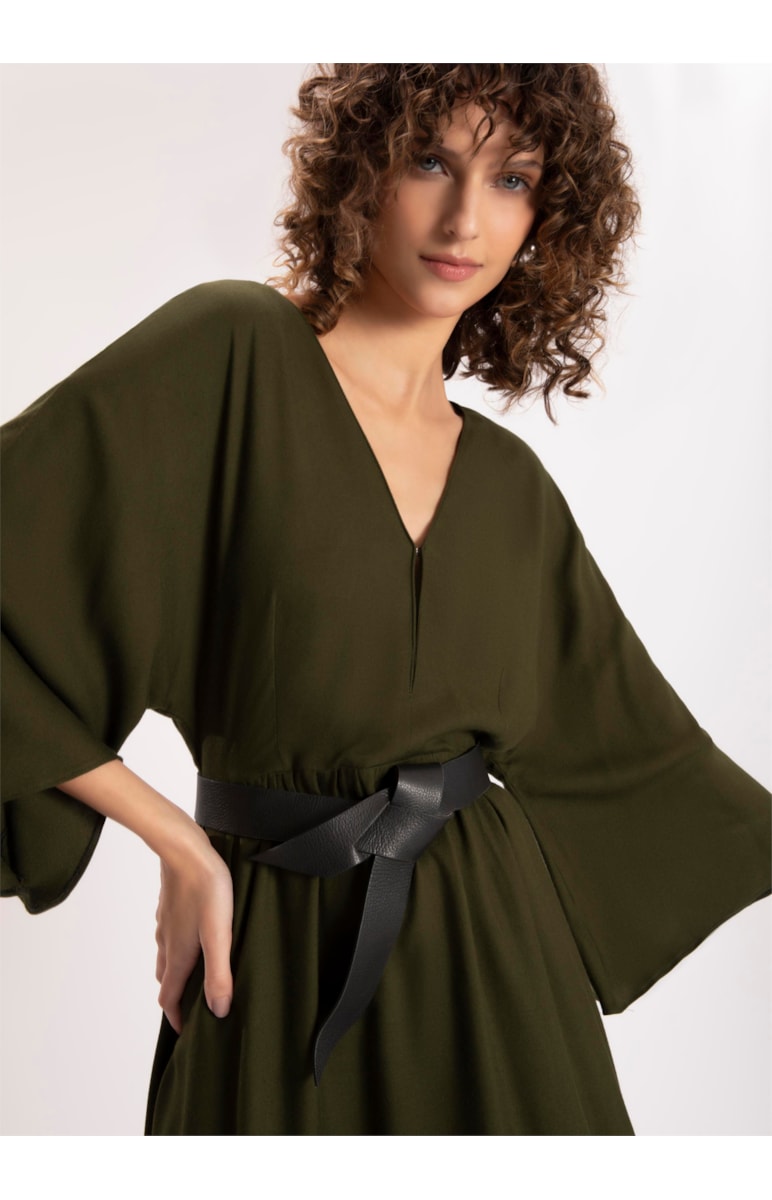 Vestido Viscose Berlim Musgo