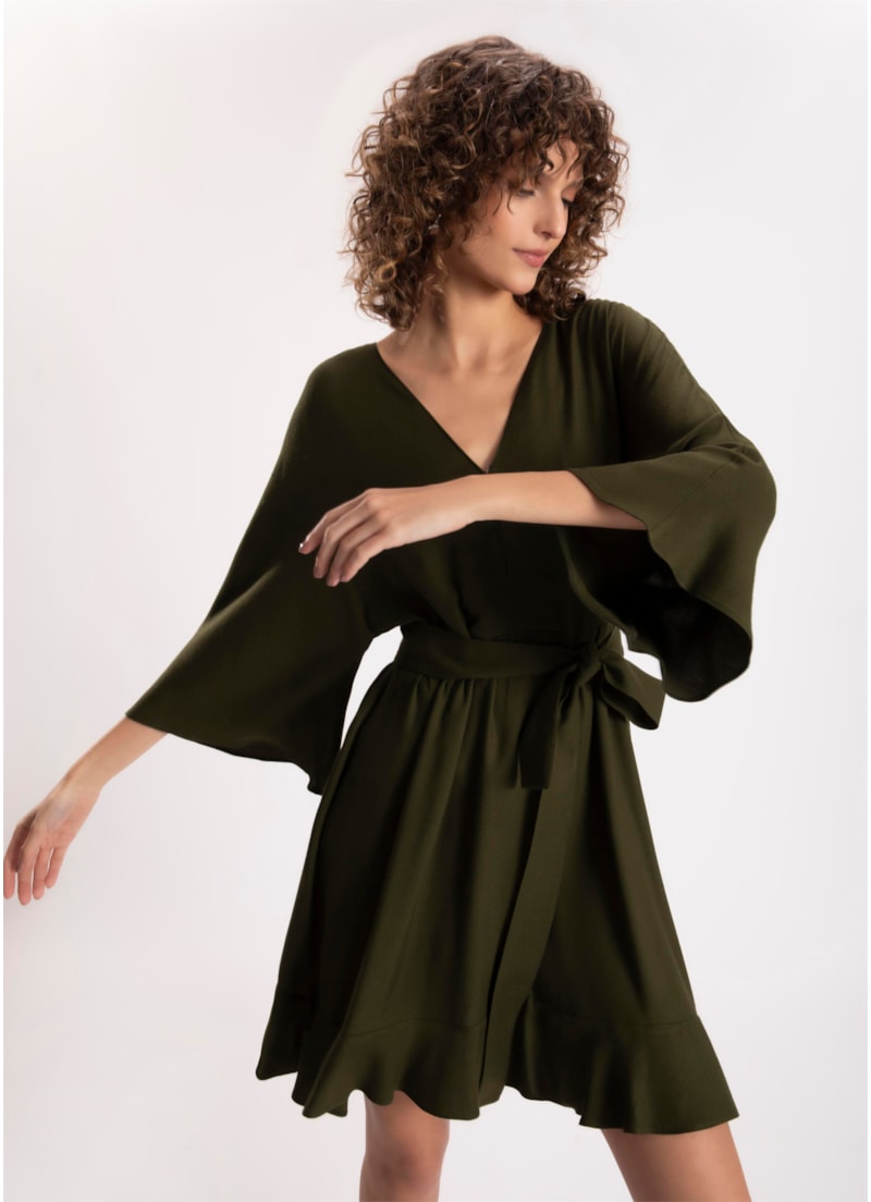 Vestido Viscose Berlim Musgo