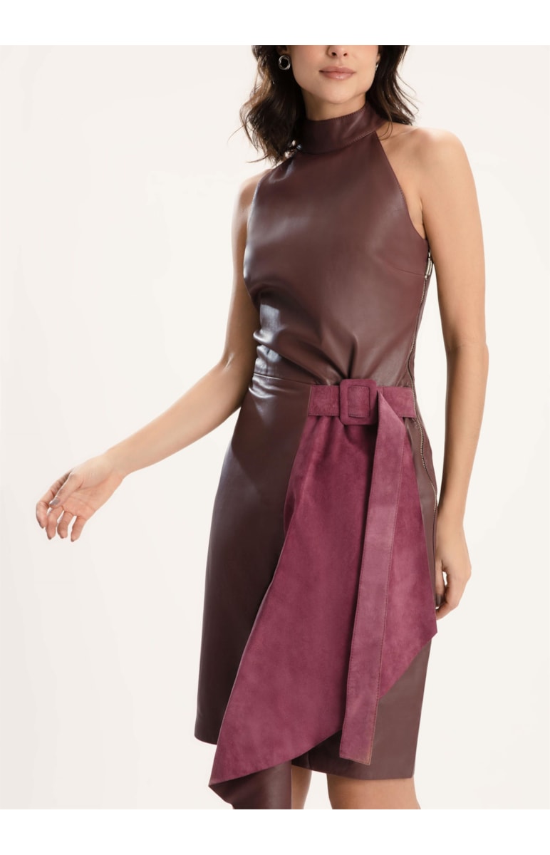 Vestido Wrap Bordeaux