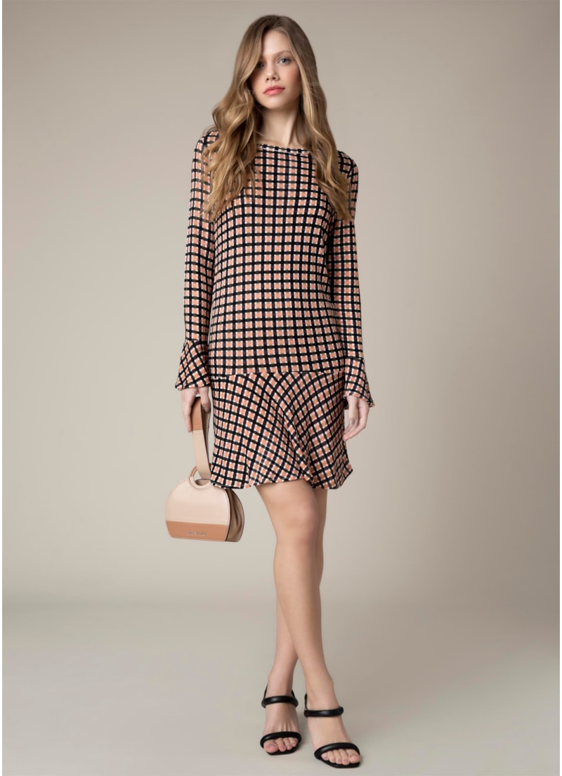 Vestido Xadrez Estampado