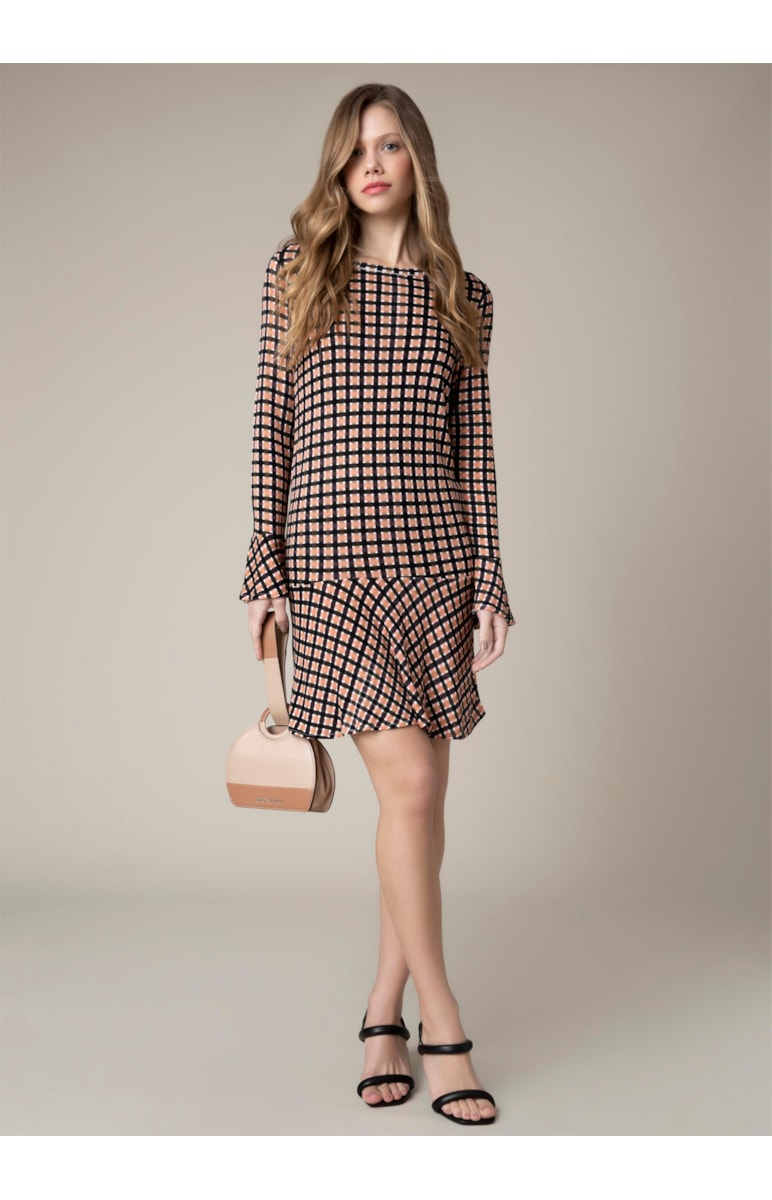 Vestido Xadrez Estampado
