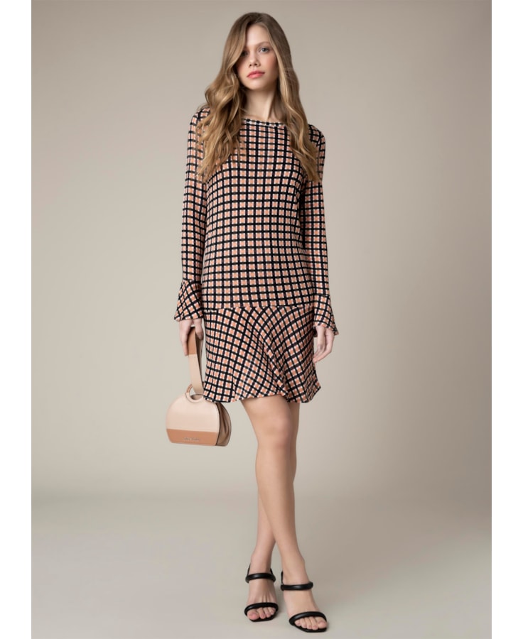Vestido Xadrez Estampado