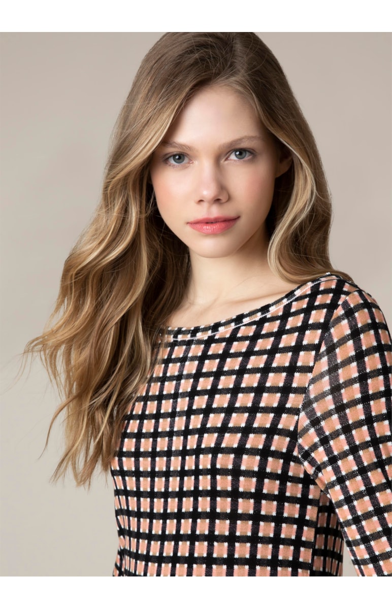 Vestido Xadrez Estampado