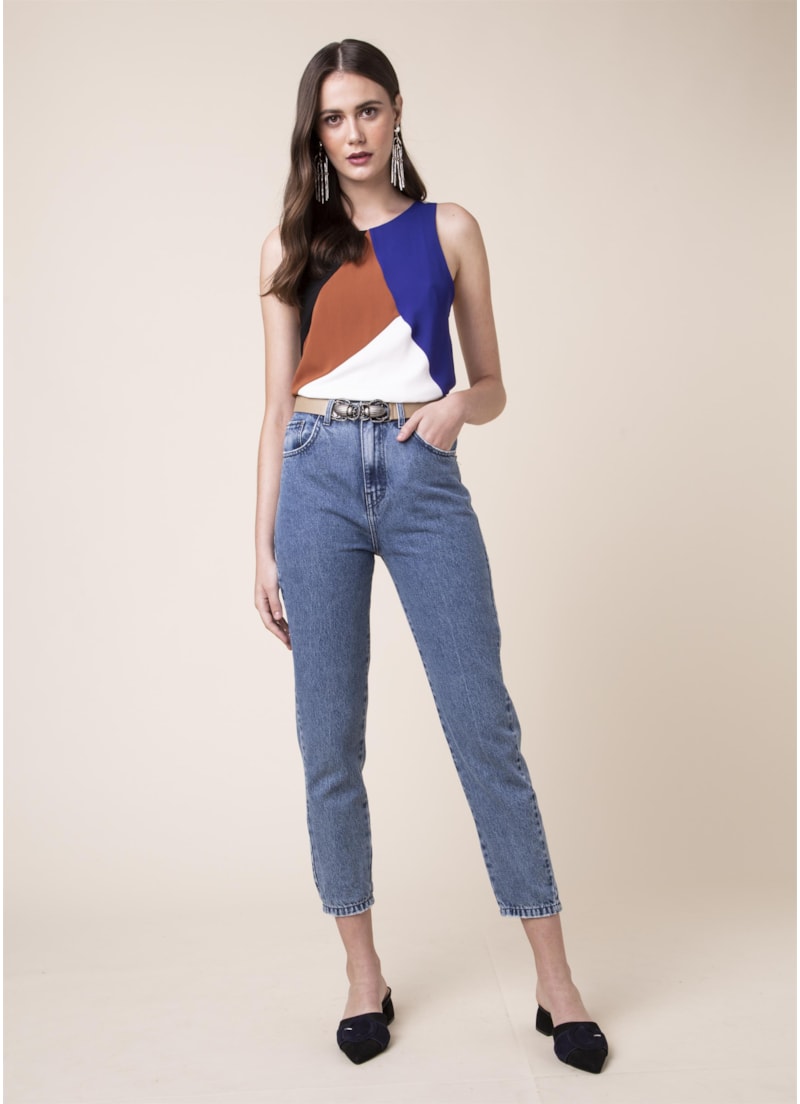 Vintage Denim Ii Vintage 5 Pckts B-257 Lav.Medio C/Rebolo
