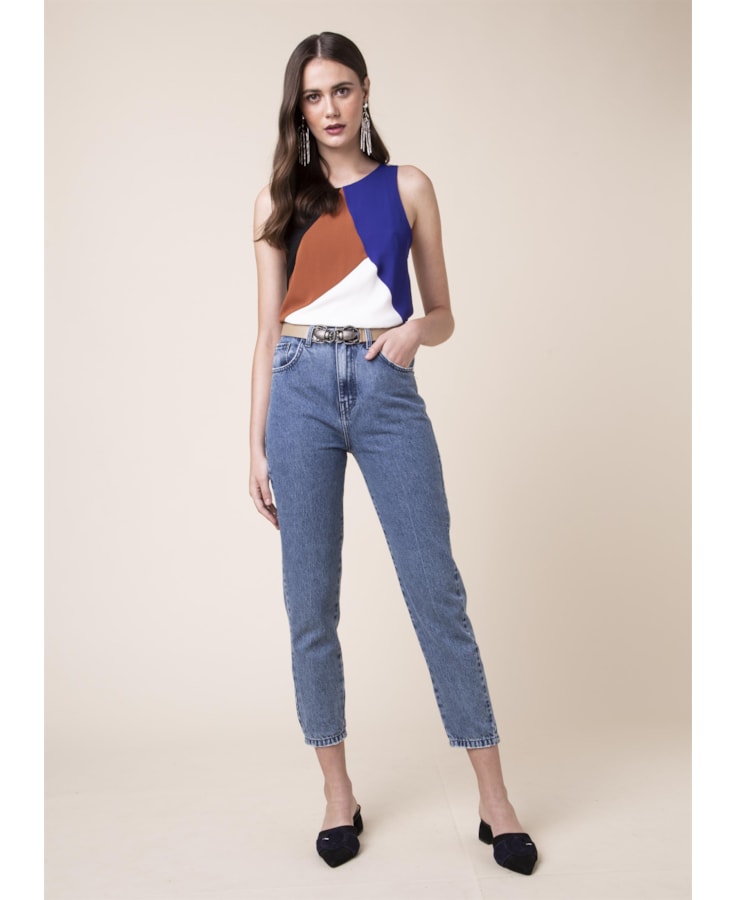 Vintage Denim Ii Vintage 5 Pckts B-257 Lav.Medio C/Rebolo